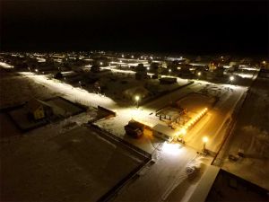 Ночная панорама коттеджного поселка "Малиновые вечера"