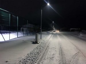 Зимняя улица в коттеджном поселке "Малиновые вечера"