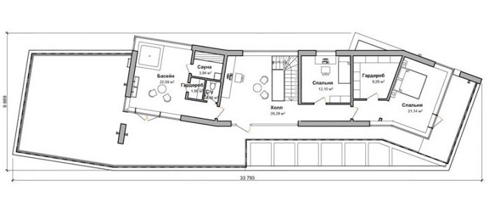 План второго этажа дом по проекту "Юллинге"